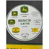 Image 3 : 2 John Deere Metal Novelty Signs - 12" Diameter & 6" x 18" signs