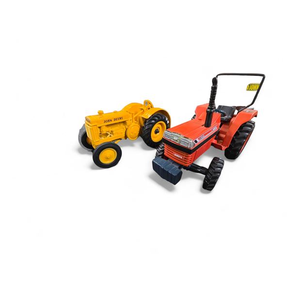 John Deere Diecast & Kubota Plastic Tractor Models - 1:32 Scale - No Boxes