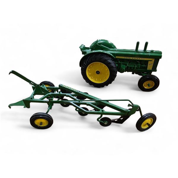 John Deere 820 Tractor with Tiller Attachment - Ertl 1:16 Scale Diecasts with no Boxes