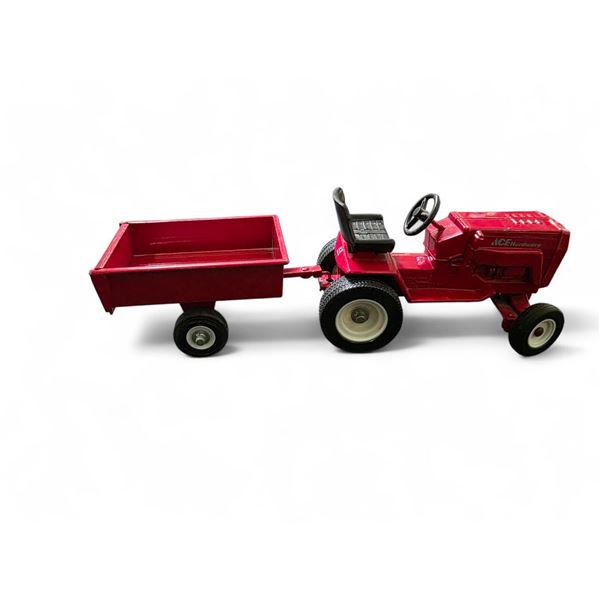 Red Ace Hardware Diecast Tractor with Dump Cart - No Boxes