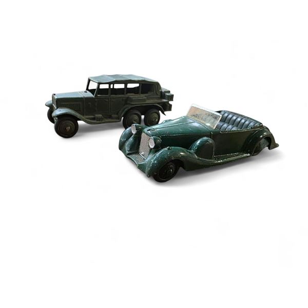Vintage Dinky Toys "Laconda" & " Wheel Military Reconnaissance Car" by Meccano England - No Boxes