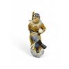 Image 2 : Chinese Glazed Pottery 10" Monkey King and 5" Foo Dog Figurines - Foo Dog has a flea bite