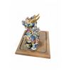 Image 5 : Chinese Glazed Pottery 10" Monkey King and 5" Foo Dog Figurines - Foo Dog has a flea bite