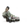 Image 3 : 2 Glazed Ceramic Asian Ladies - 9" Seated Lady and 5" Reclining Lady