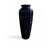 Image 2 : Cobalt Blue Japanese Ceramic Vase with Crane Design - 11" x 5" diameter