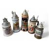 Image 1 : 5 Collectible Steins - 4 German and 1 Austrian