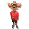 Image 1 : J. Shockey Signed 20" Tall Hand Carved Wood RCMP Moose