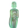 Image 3 : Art Deco Uranium Glass 6" Lady Flower Frog Centerpiece