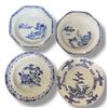 Image 1 : 4 Chinese Design 9" Glazed Porcelain Dishes - 2 are signed Louisbourg