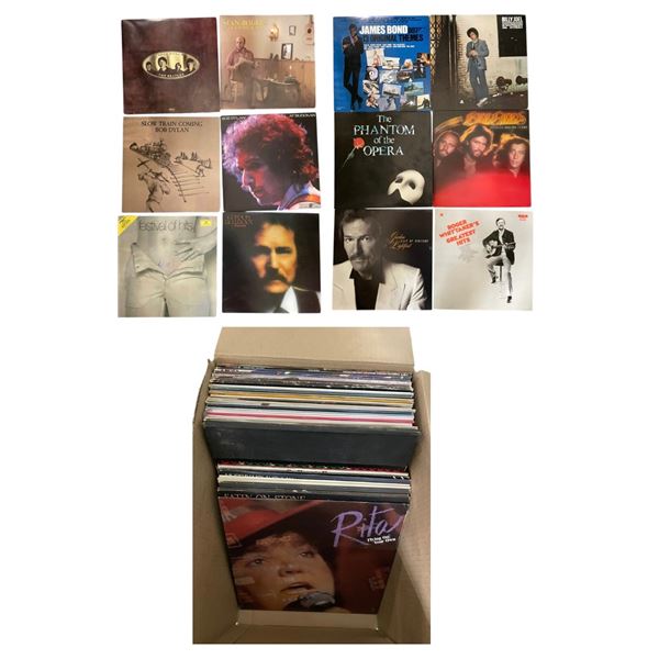 Box of 40+ Vintage LP Records