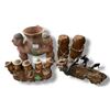 Image 1 : 5 Pcs. of Baked Clay and Carved Wood Décor