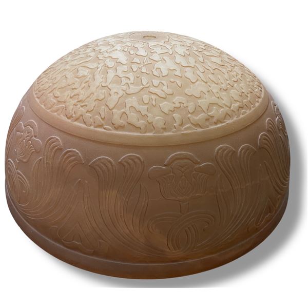 Two-Tone Brown Glass Lamp Shade - 14" Diameter