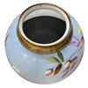 Image 3 : Vintage Glass Lamp Shade with Hand Painted Floral Design - 14" Diameter