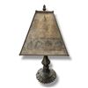 Image 1 : Table Lamp with Elephant Motif Shade and Metal Base - 18" tall