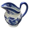 Image 7 : Group of 5 Blue & White Asian Glazed Porcelain - Vase, Candle Holders, Jug & Large Bowl