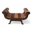 Image 1 : Leather Roman Style Bench Seat - 18" x 23" x 28" tall at the top of the arms