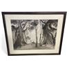 Image 1 : Signed 1993  Asian Ink Wash Painting on Silk - 32" x 39" framed.