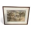 Image 1 : 1989 Framed Asian Landscape Painting on Silk - Signed - 25" x 34" framed.