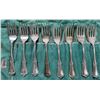 Image 1 : 8 Birks Sterling Silver 6" Dessert/Salad Forks - Total Weight = 265 grams.  Some have monogramed han
