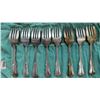 Image 2 : 8 Birks Sterling Silver 6" Dessert/Salad Forks - Total Weight = 265 grams.  Some have monogramed han
