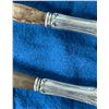 Image 8 : Birks Sterling Silver Handled Salad Server Set, Letter Opener, Pie Server and 2 Steak Knives - Some