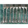 Image 1 : 8 Birks Sterling Silver 7 1/2" Dinner Forks"  Forks - Total Weight = 470 grams.  Some have monograme