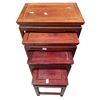 Image 2 : 4 Piece Asian Design Rosewood Nesting Table Set - Biggest table measures: 14" x 20" x 26" tall.