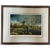 Image 1 : Signed David Maass Print "Reflections of Autumn - Wood Ducks" - 24" x 20" framed.