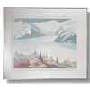 Image 1 : Deryk Houston Ltd. Editon Print "Mountain Landscape" #18/375 - 35" x 30" framed.