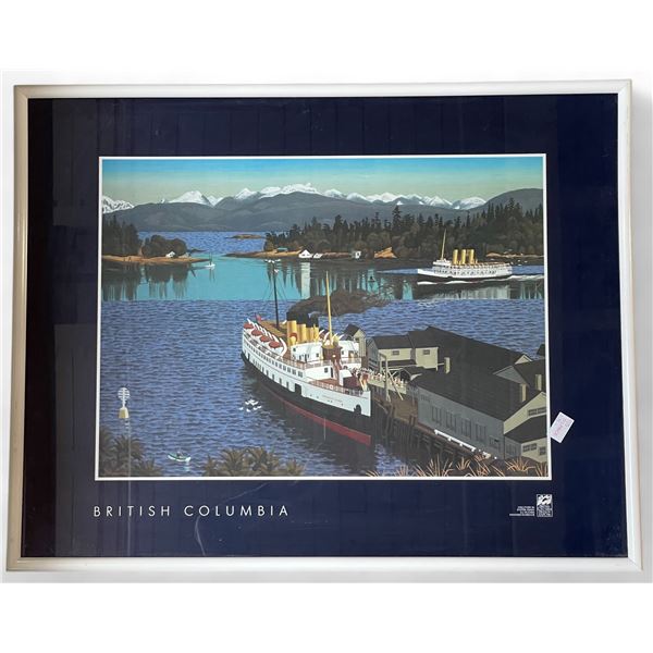 E.J. Hughes B.C. Tourism Poster Print - 24" x 30" framed.