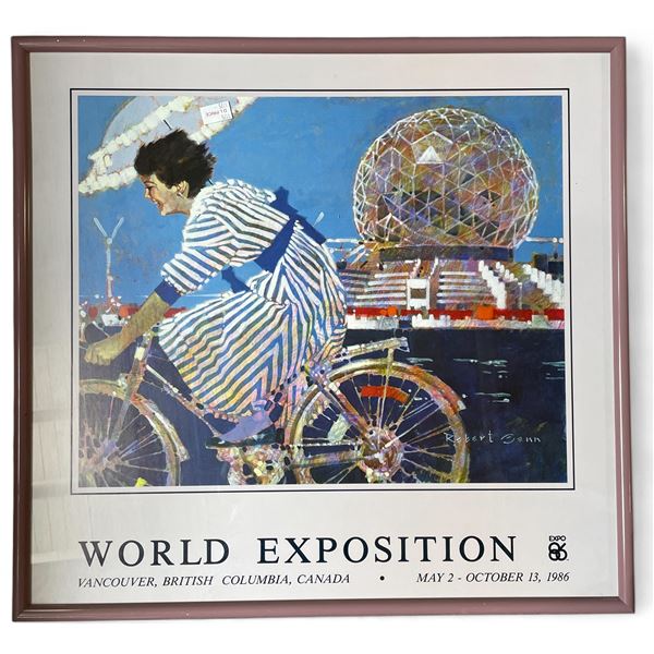World Exposition Poster Print “Expro 86” - 26" x 24" framed.