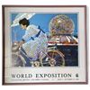 Image 1 : World Exposition Poster Print “Expro 86” - 26" x 24" framed.