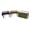 Image 1 : Vintage Storage Ottoman & 2 Vintage Foot Stools