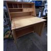 Image 2 : Drop Front Pine Desk with Storage in the Base - 16" x 32" x 44" tall.