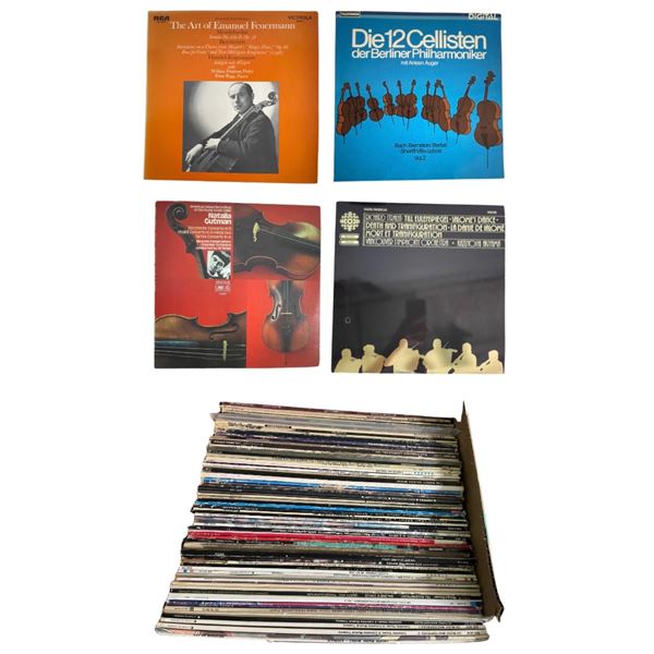 Box of 35+ Vintage LP Records - Approximate Count