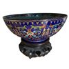 Image 2 : 6 Cloisonne & Other Metal Art Items - Featuring a 7" Chinese "Happiness" Cloisonne Bowl