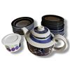 Image 1 : Arabia Finland Porcelain Saara Teapot & Pomona Plum Jam Jar w/23 pcs. of Arabia Plates  & Bowls