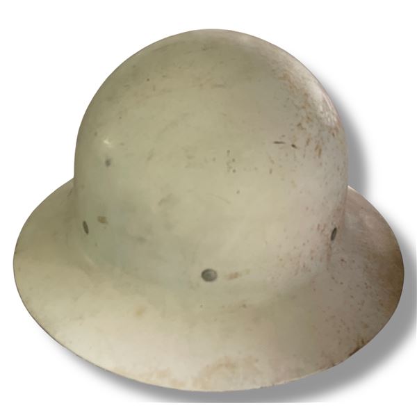White Painted Metal Military Style Helmet with Liner