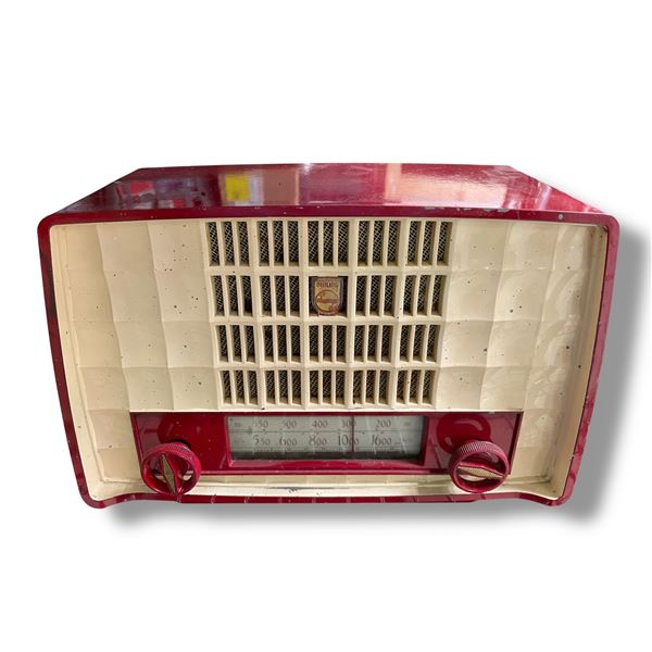 1954 Philips Red P143 Tube Radio