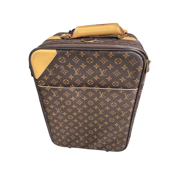 Louis Vuitton Logo Rolling Carry-On Bag - Not authenticated