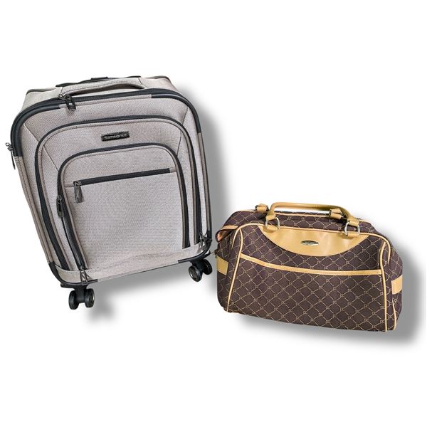 Pierre Cardin Weekender Bag & Samsonite Rolling Bag - Pierre Cardin has not been authenticated