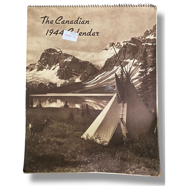 The Canadian 1944 Calendar - All Months are Intact - 11" x 14"