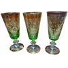 Image 2 : 6 Hand Painted Bohemian Glass Liqueur Glasses
