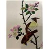 Image 3 : 6 Panel Chinese Folding Screen with Embroidered Avian Theme - 67" Tall - Very Nice Condition