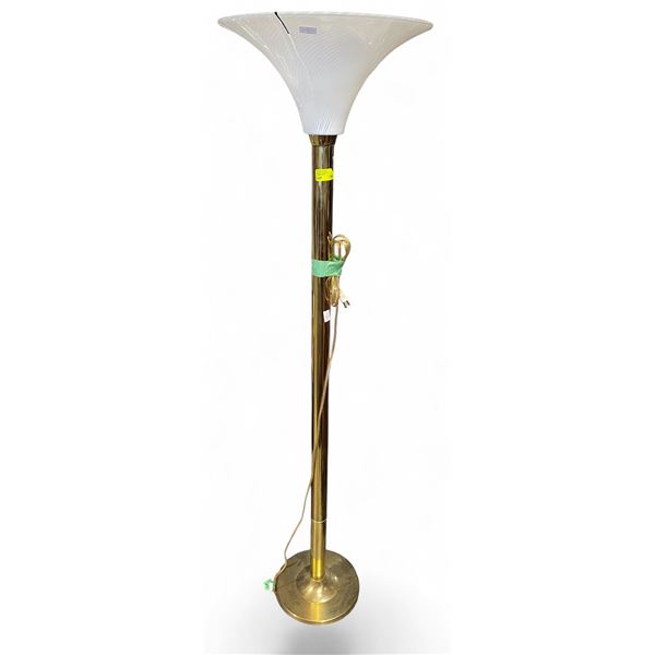 Brass Floor Lamp - Damaged Shade
