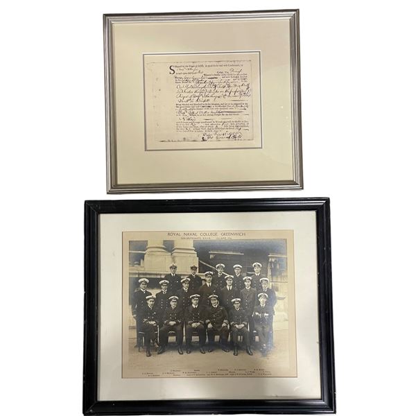 1916 Naval College Class Photo & Copy of Antique Bill of Lading