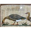 Image 3 : Painted Geese on Fabric Wall Art - 12" x 36" framed