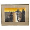 Image 1 : Framed Print of a Sunset on the Lake - 20" x 26"