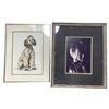 Image 1 : Needlepoint Poodle Picture & Virgin Mary Print - Largest is 15" x 19"