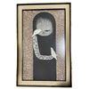 Image 1 : Kaoru Kawano 20th Century Japanese Woodblock Print "Small Birds" - 11" x 17" framed